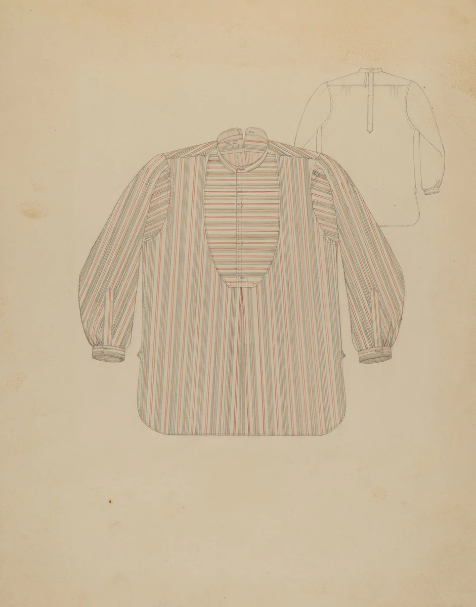 Man's Shirt by Henry De Wolfe, index of american design, 1937