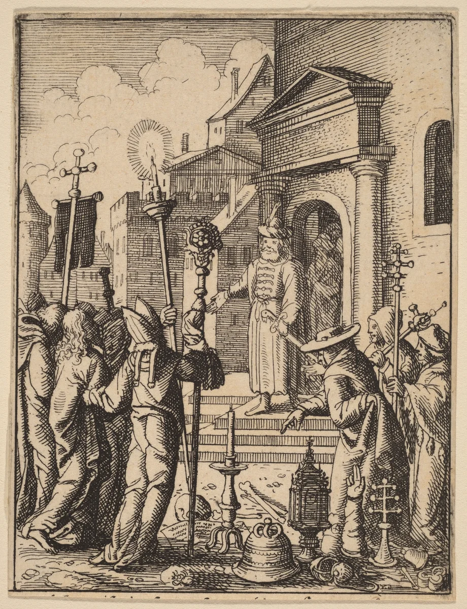 Jesus before Pilate by Wenceslaus Hollar
Hans Holbein the younger, print, 1607-1677