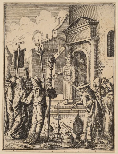 Jesus before Pilate by Wenceslaus Hollar
Hans Holbein the younger, print, 1607-1677