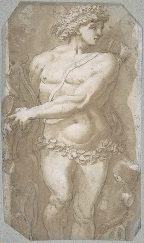 Apollo by anonymous, drawing, 1600-1700