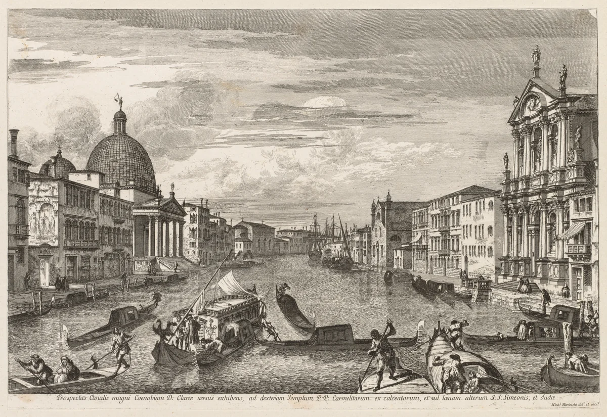 Views of Venice: Santa Chiara by Michele Marieschi, print, 1741