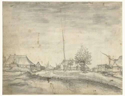 Plattelandsgezicht nabij Antwerpen by Monogrammist IVLER, drawing, 1563