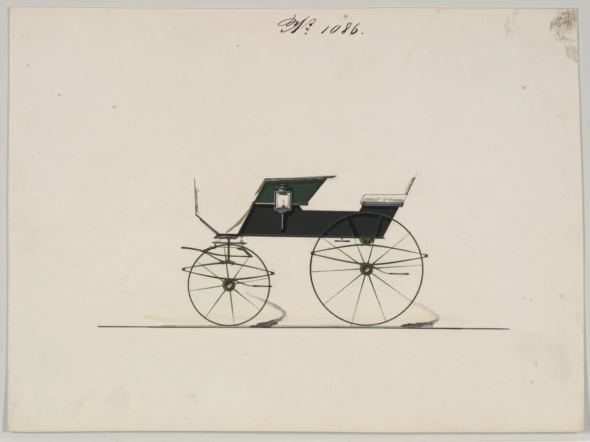 Phaeton #1086 by Brewster & Co., drawing, 1850-1870