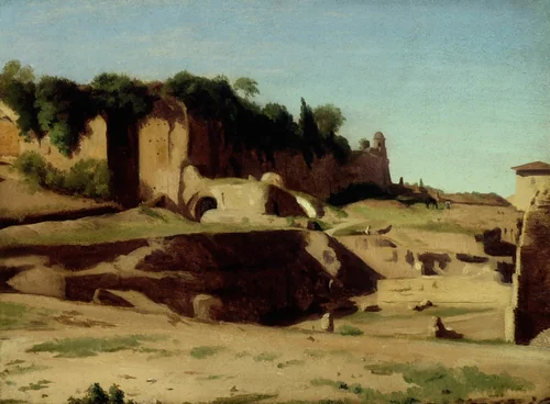 The Imperial Palace on the Palatine, Rome by Paul-Jean Flandrin, painting, 1834