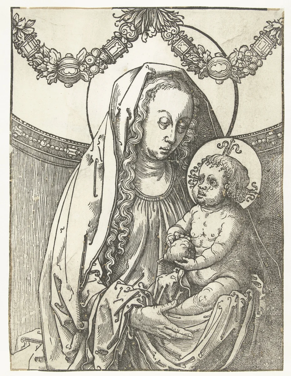 Maria met kind by Unknown, print, 1513-1517