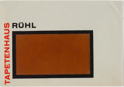Tapetenhaus Rühl by Herbert Bayer, design, 1925