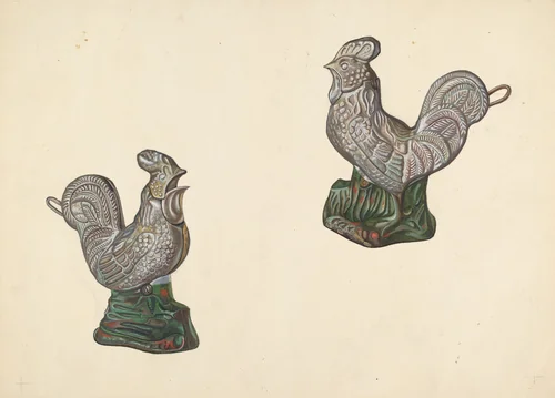 Rooster Coin Bank by William O. Fletcher, index of american design, 1938