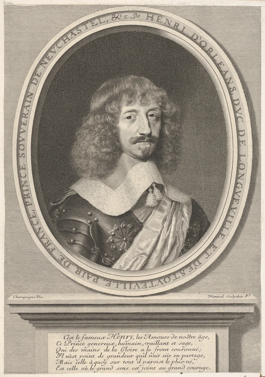 Henri II d'Orléans, Duc de Longueville by Robert Nanteuil, print, 1650-1660