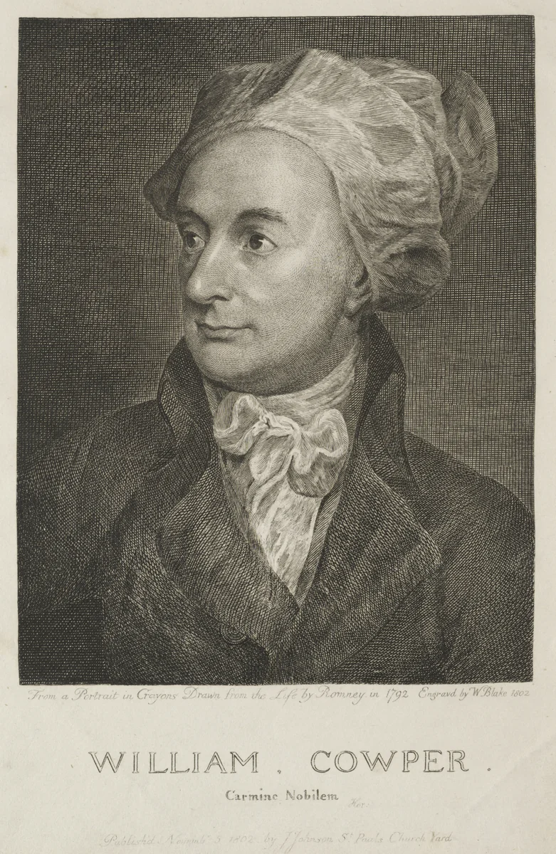William Cowper by William Blake, print, 1802