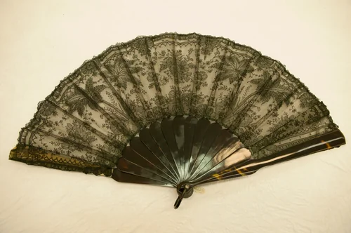 Fan by France, textile, 1870-1890