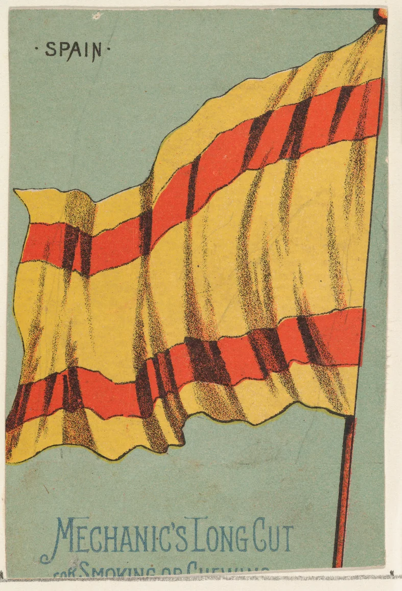 Spain, from the National Flags series (N195) issued by Wm. S. Kimball & Co. by William S. Kimball & Company, print, 1891