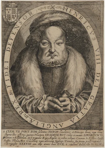 Henry VIII by Peter Isselburg; Quentin Massys, print, 1616
