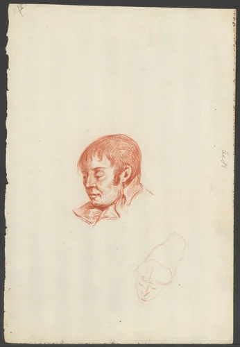 Man met neergeslagen ogen by Jean Bernard, drawing, 1775-1833