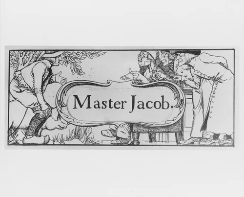 Master Jacob, for "The Wonder Clock" by Howard Pyle, drawing, 1887