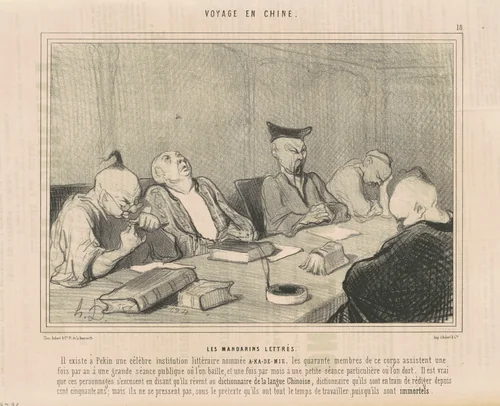 Les mandarins lettrés by Honoré Daumier, print, 1844