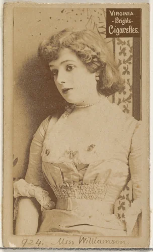 Card 924, Miss Williamson, from the Actors and Actresses series (N45, Type 2) for Virginia Brights Cigarettes by Allen & Ginter, photograph, 1885-1891