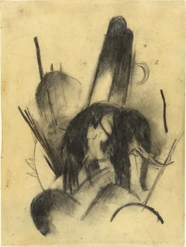 Elephant (Elefant) by Franz Marc, drawing, 1913