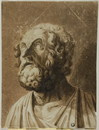 Bust of Blind Homer by Unknown Artist, drawing, 1700-1799