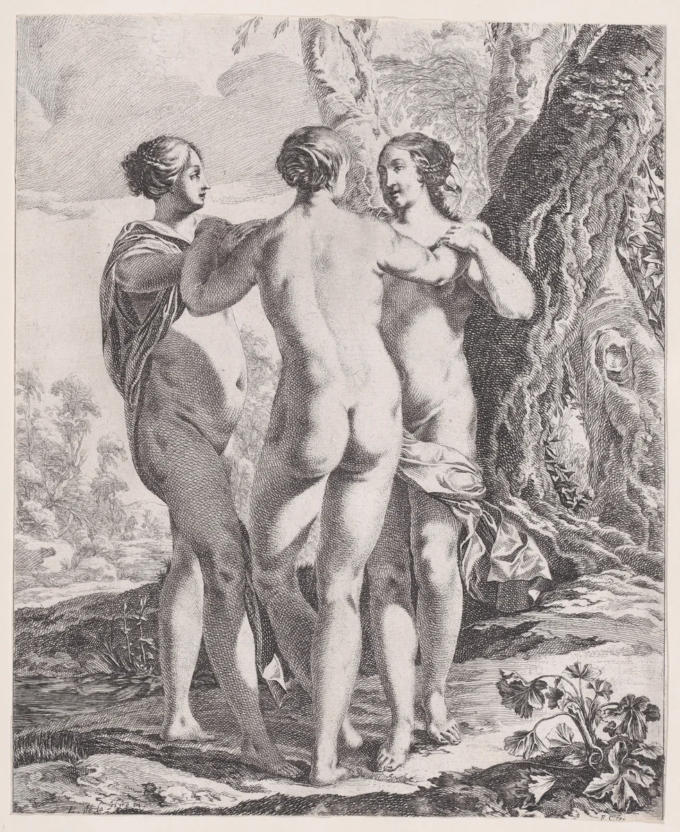 The Three Graces by François Chauveau, print, 1623-1676