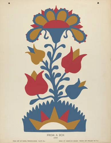 Plate 1: From Portfolio "Folk Art of Rural Pennsylvania" by American 20th Century, index of american design, 1939