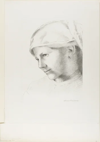 Girl by Odilon Redon, print, 1887