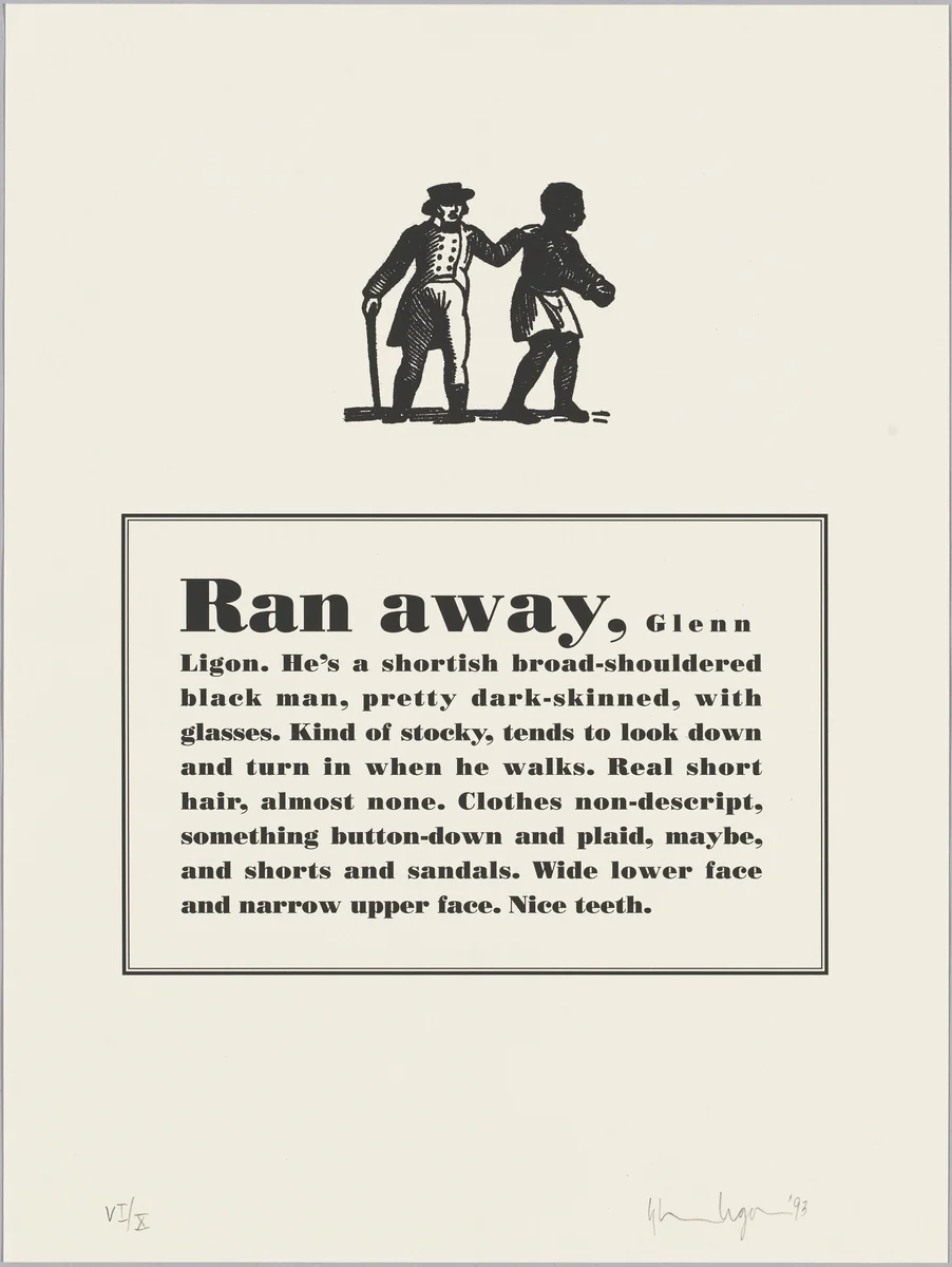 Untitled by Glenn Ligon, portfolio, 1993