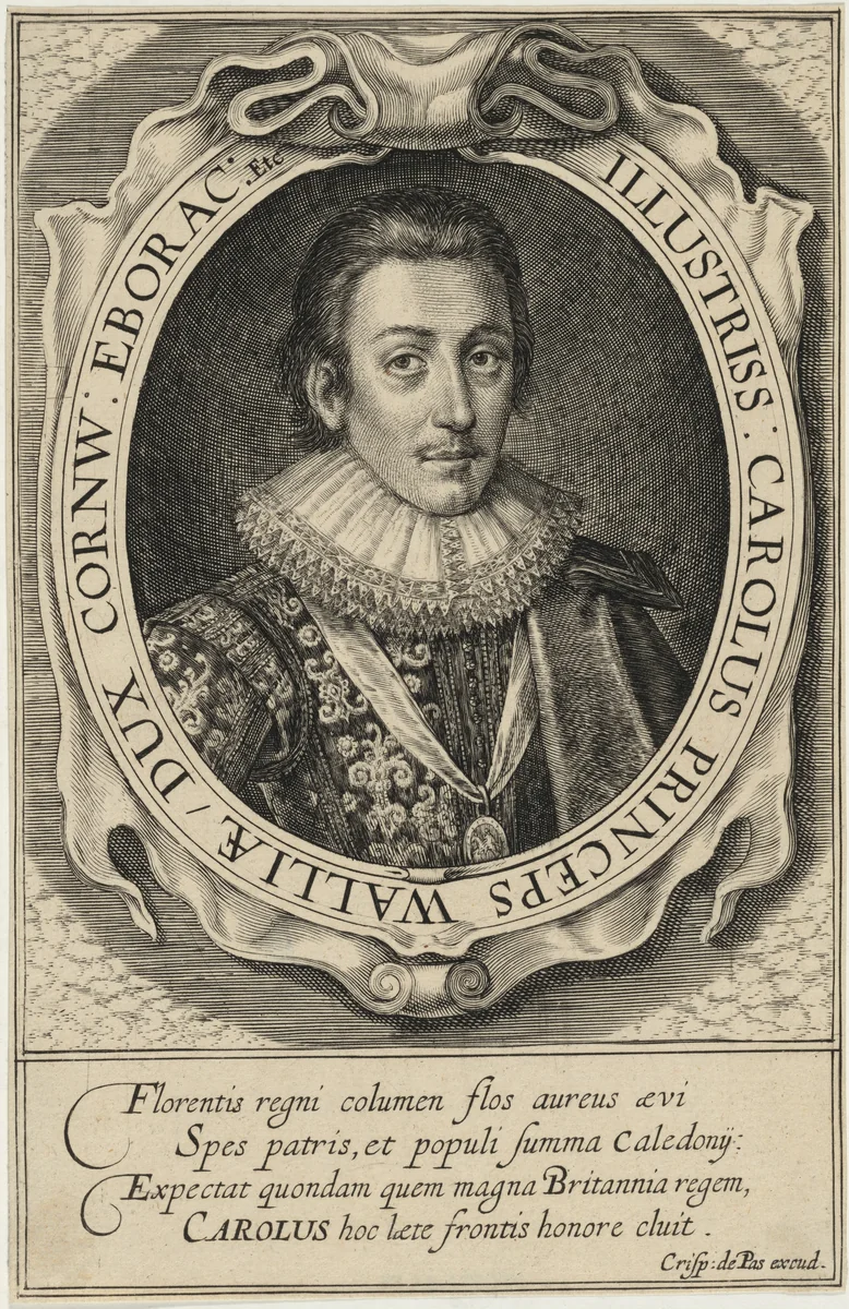 Charles I, Prince of Wales by Crispijn van de Passe I, print, 1500-1599