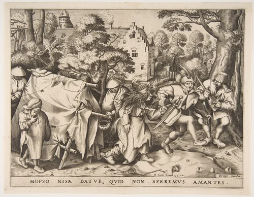 The Dirty Bride or the Marriage of Mopsus and Nisa by Pieter Bruegel, print, 1570