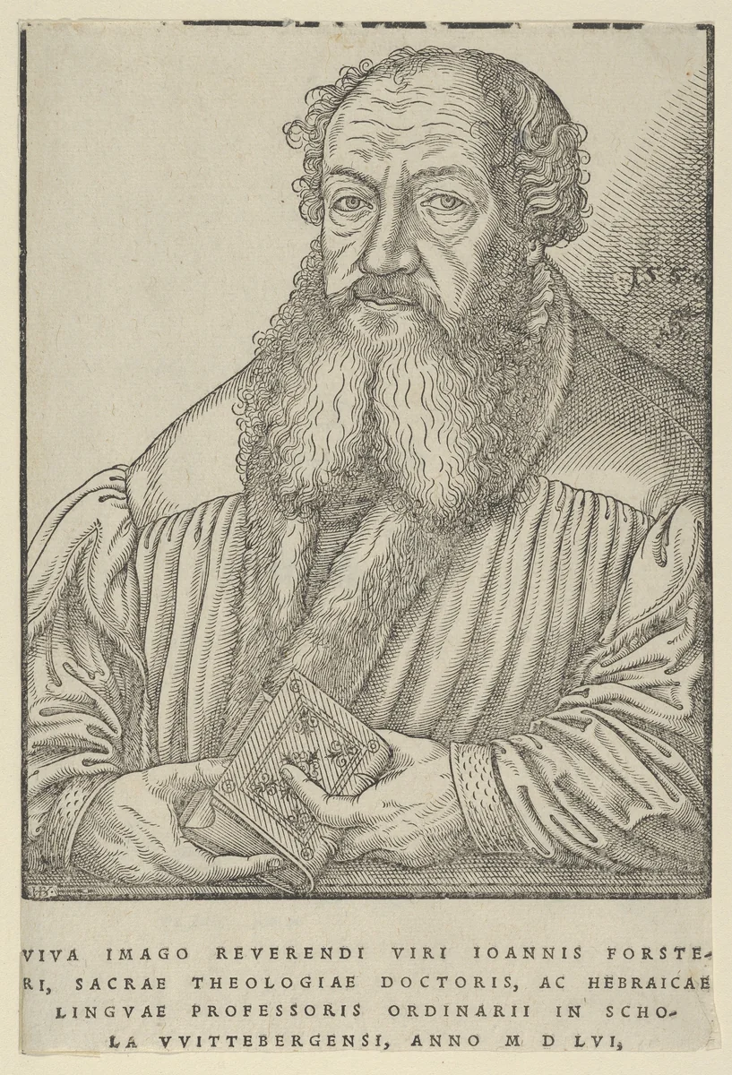 Johann Forster by Lucas Cranach the Younger, print, 1556