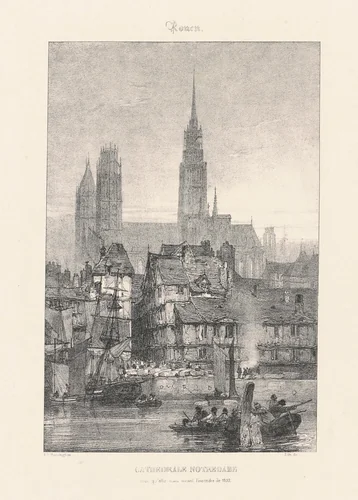 Cathedral Notre-Dame by Richard Parkes Bonington, print, 1824