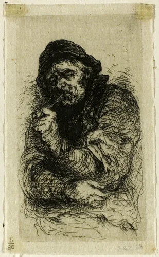 The Old Sailor by Jozef Israëls, print, 1844-1887