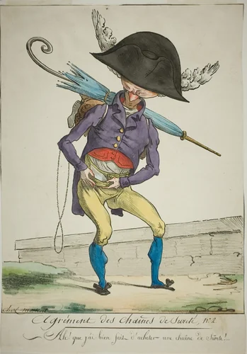 Approval of the Safety-Chain, No. 2 by Pierre Roch Vigneron, print, 1809-1872