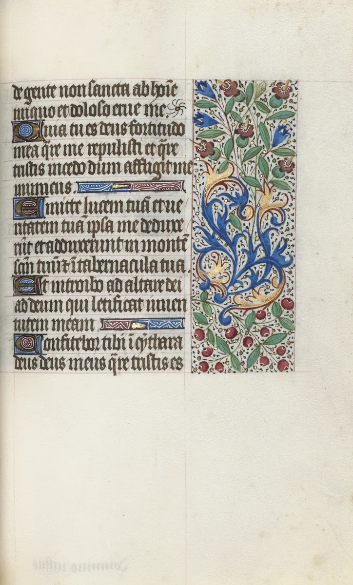 Book of Hours (Use of Rouen): fol. 76r by Master of the Geneva Latini, book, 1465-1475
