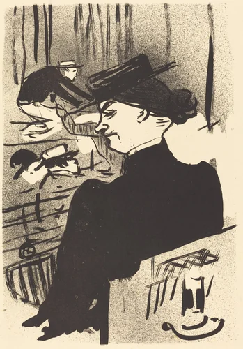A Spectator (Une spectatrice) by Henri de Toulouse-Lautrec, print, 1893
