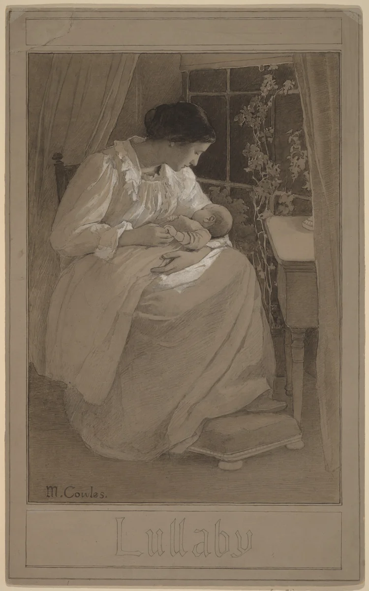 Lullaby by Maude Alice Cowles, drawing, 1890