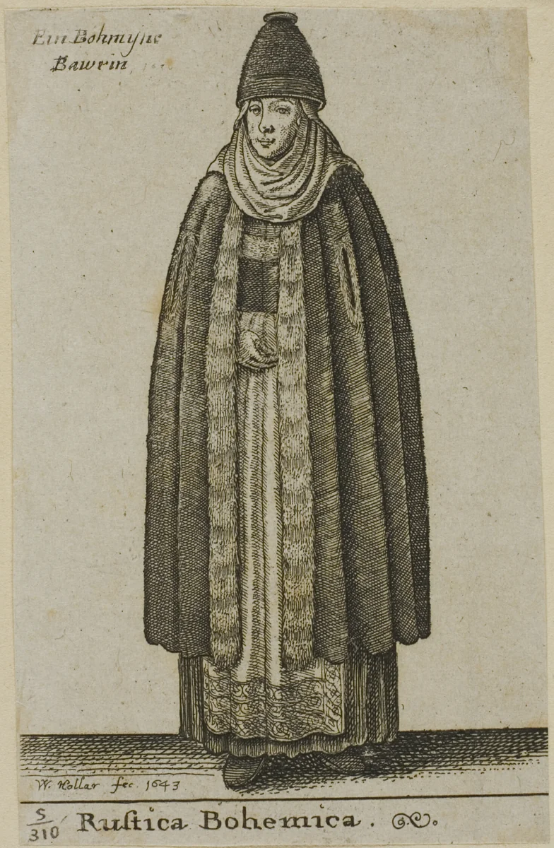 Peasant Woman from Bohemia by Wenceslaus Hollar, print, 1643