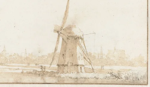 Het Pelikaansbolwerk te Leiden (?) by Jan de Bisschop, drawing, 1649
