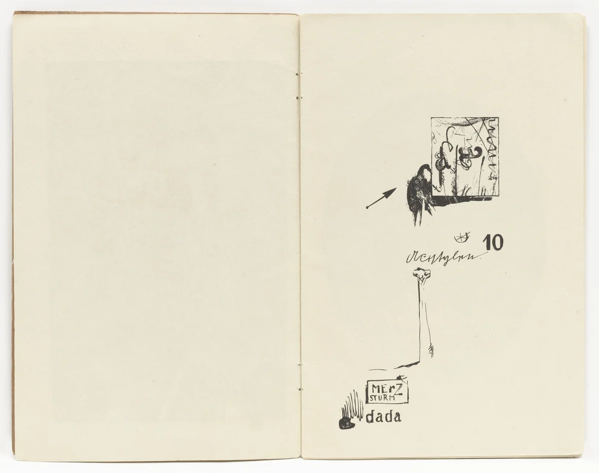 Plate (folio 2) from Die Kathedrale (Die Silbergäule, vol. 41/42) by Kurt Schwitters, illustrated book, 1920