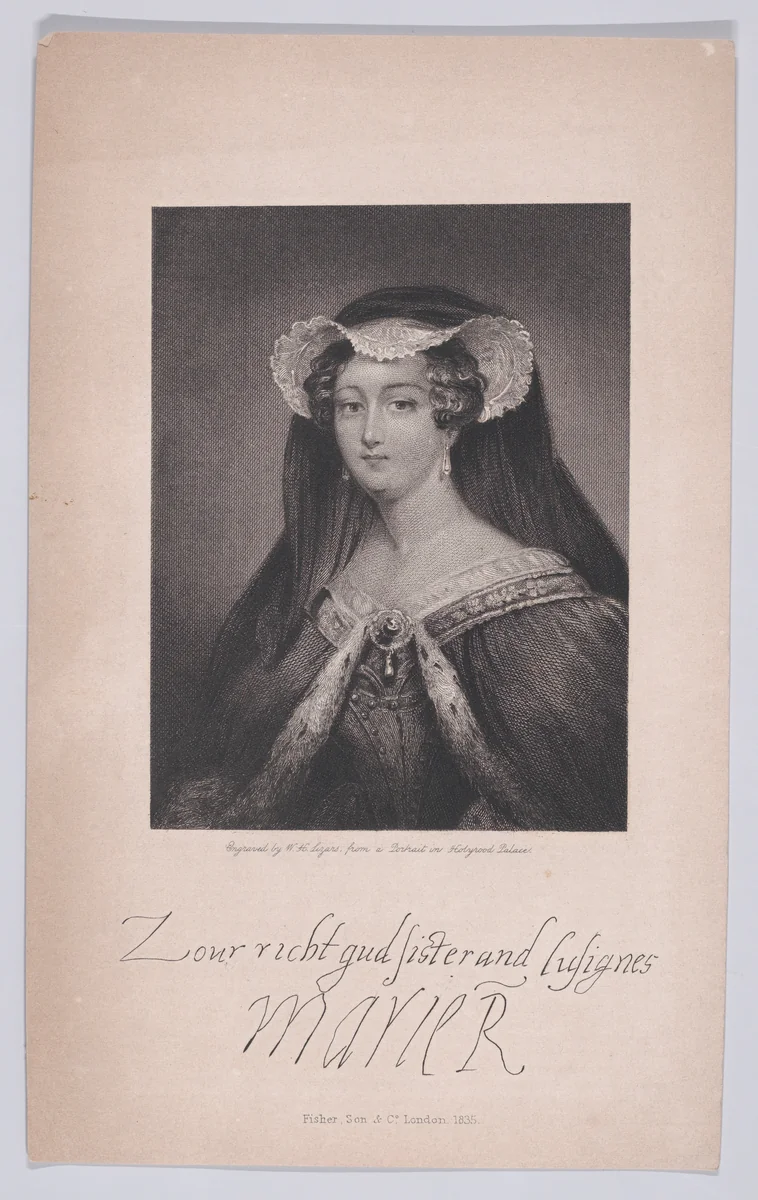 Mary, Queen of Scots by William Home Lizars, print, 1835