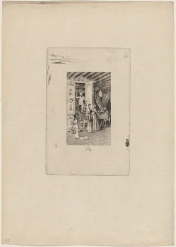 Les Vieux by Félix-Hilaire Buhot, print, 1847-1898