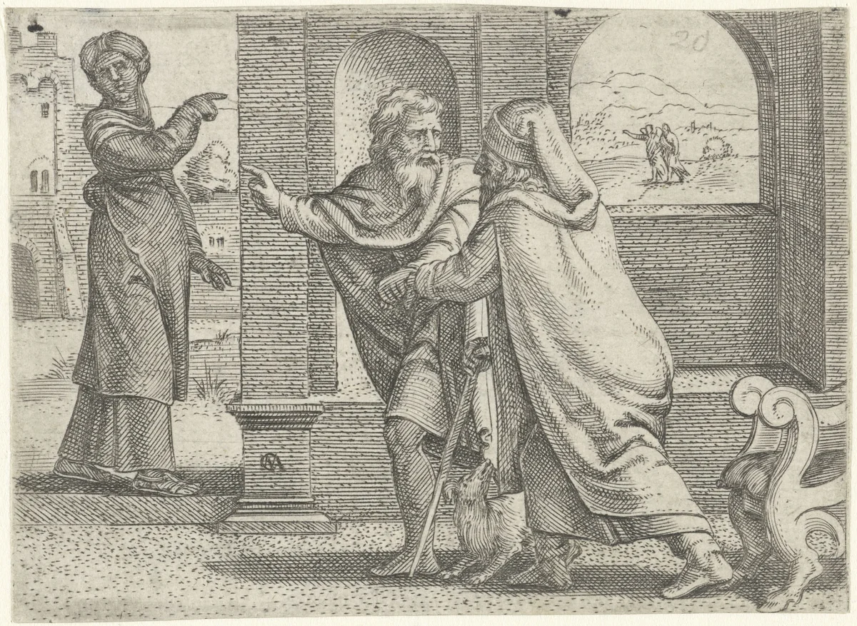 Terugkeer van Tobias by Unknown, print, 1544-1556