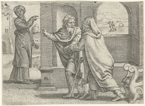 Terugkeer van Tobias by Unknown, print, 1544-1556