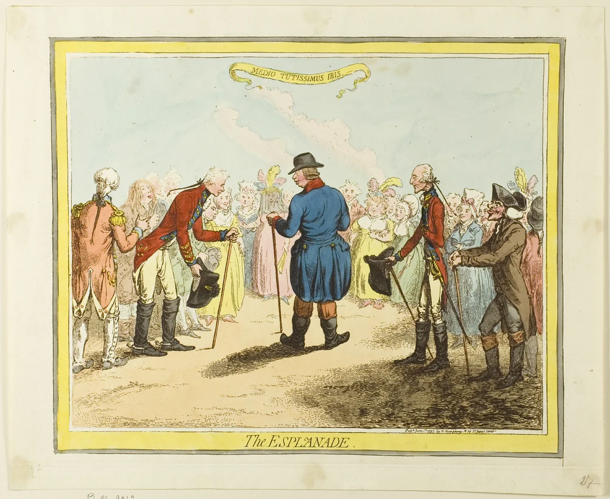 The Esplanade by James Gillray, print, 1797