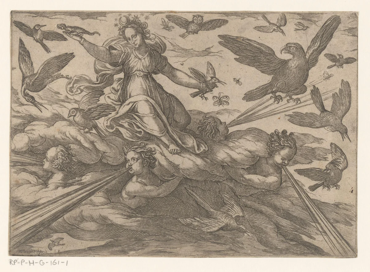 Lucht by Unknown, print, 1565-1630