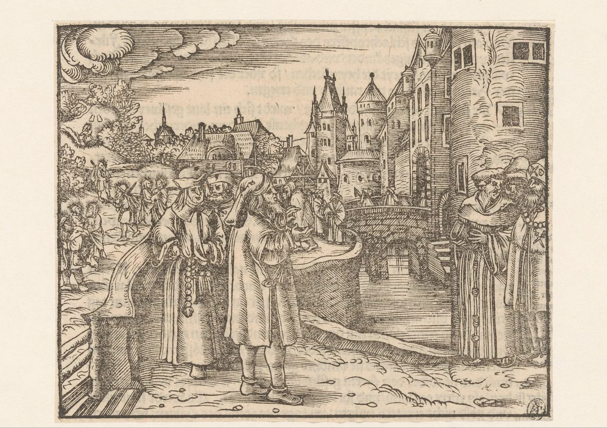 Profeet Sefanja predikend by anonymous, print, 1534-1600