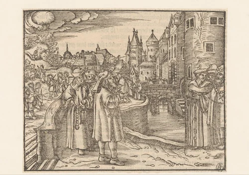 Profeet Sefanja predikend by anonymous, print, 1534-1600