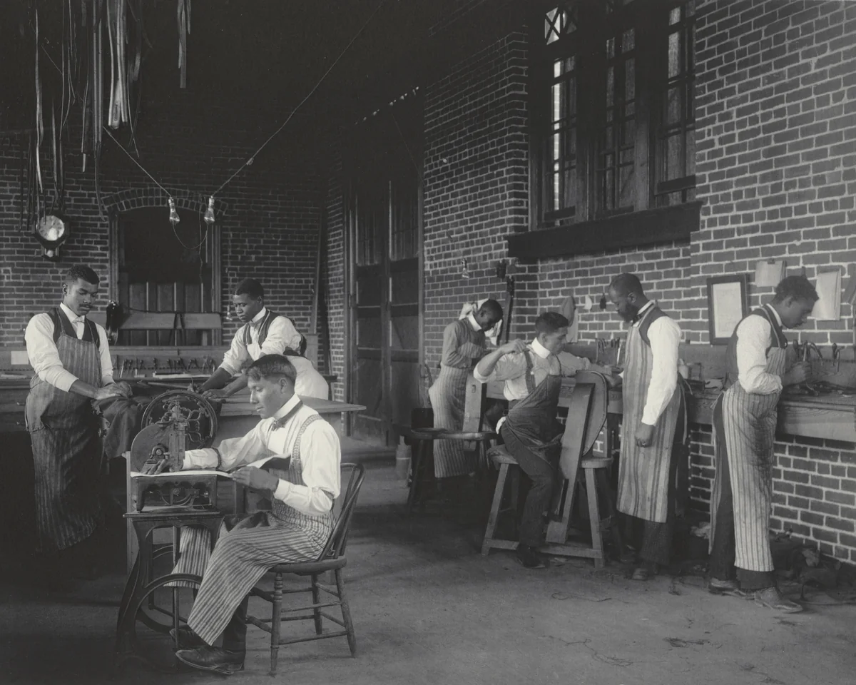 Trade School. Harness-making by Frances Benjamin Johnston, photograph, 1899