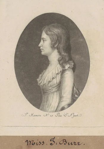 Theodosia Burr by Charles B. J. Févret de Saint-Mémin, print, 1797