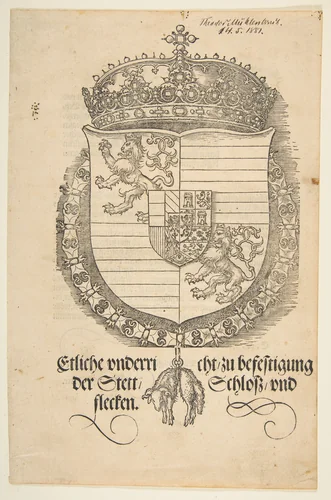 Coat of Arms of Ferdinand I by Albrecht Dürer, print, 1485-1528