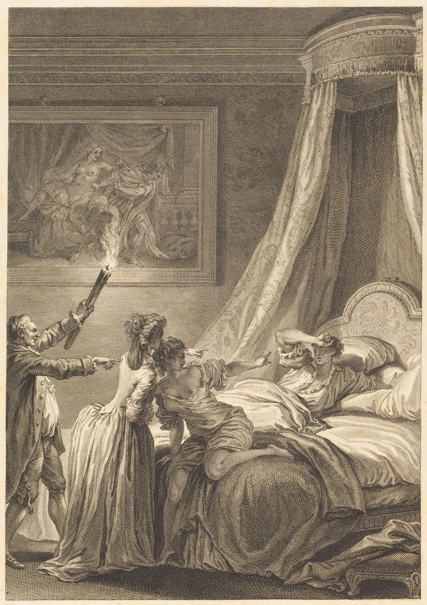 Le gascon puni by Antoine-Jean Duclos, print, 1730-1809